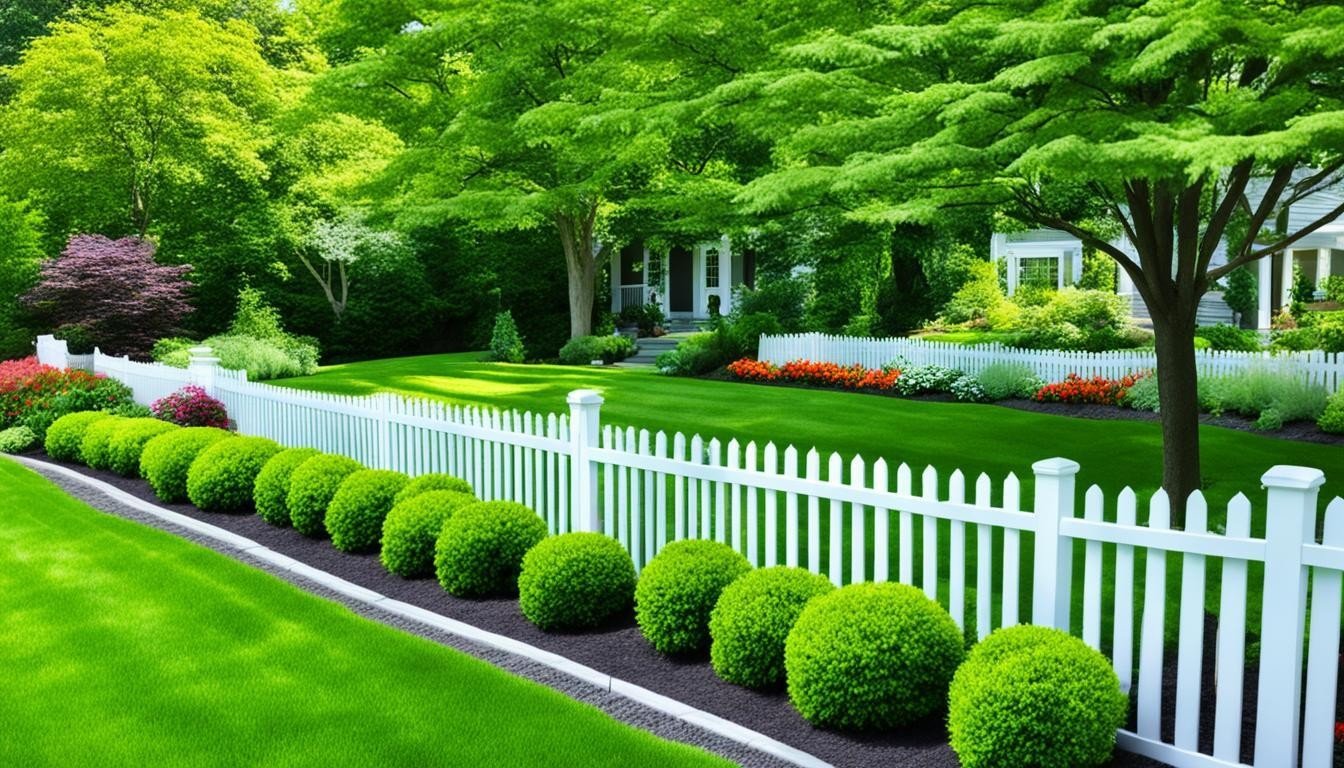 Large green estate lawn with trees