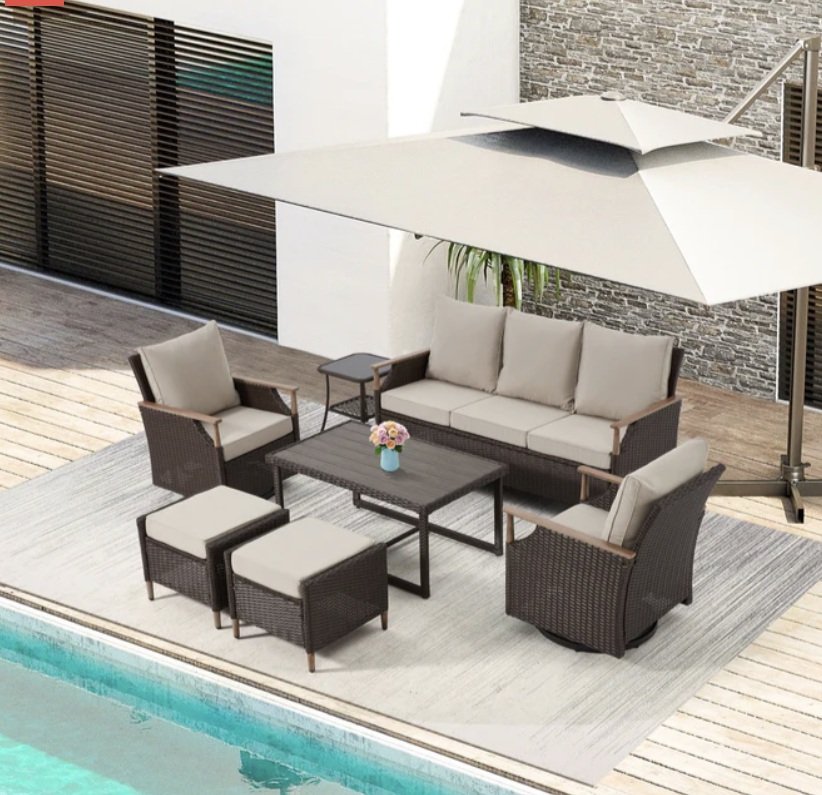 EROMMY Outdoor Patio Sofa Set