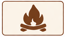Open fire cooking icon