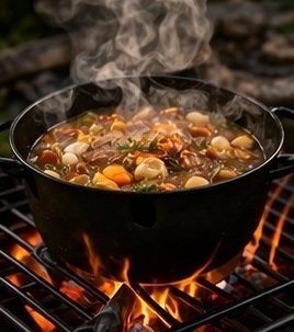 Boiling and simmering outdoors